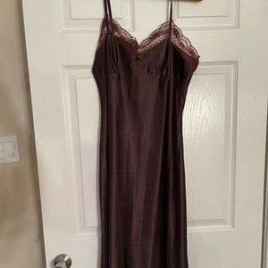 Brown midi slip dress - vintage